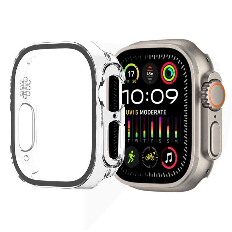 For Apple Watch Ultra 2 / Ultra 49mm Painting PC Hybrid Tempered Film Integrated Watch Case(Trans...
