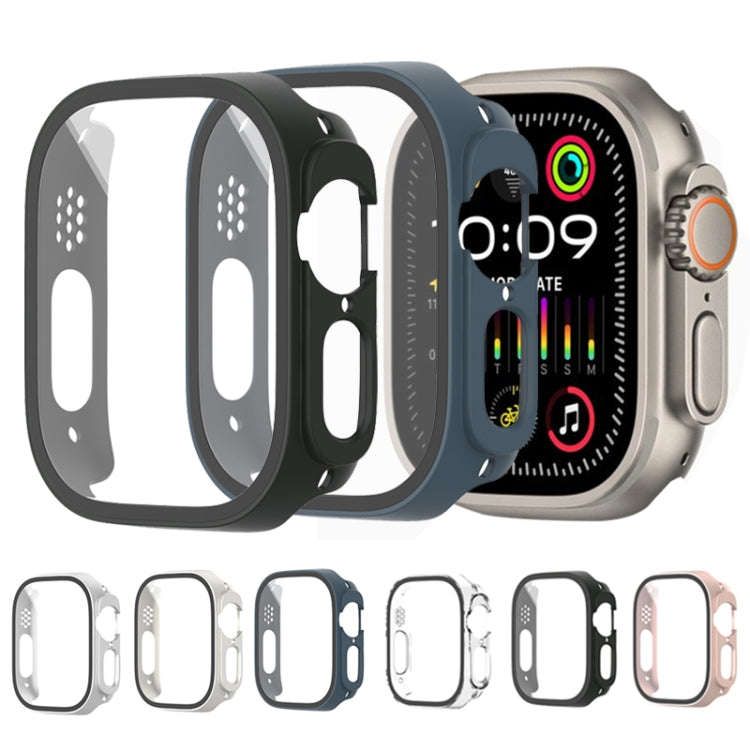 For Apple Watch Ultra 2 / Ultra 49mm Painting PC Hybrid Tempered Film Integrated Watch Case(Trans...
