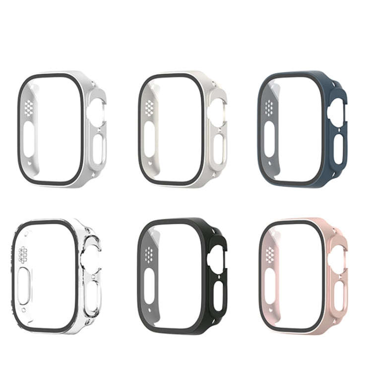 For Apple Watch Ultra 2 / Ultra 49mm Painting PC Hybrid Tempered Film Integrated Watch Case(Trans...