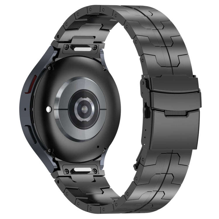 For Samsung Galaxy Watch 6 / 6 Classic Button Style Stainless Steel Watch Band(Black)