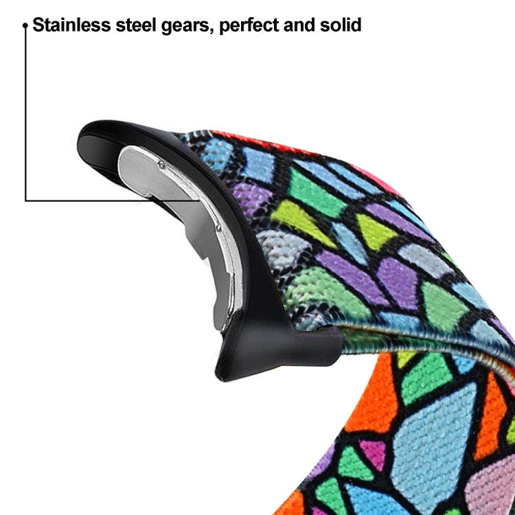 For Google Pixel Watch 2 / Pixel Watch Painted Colorful Nylon Watch Band(Symphony Aurora)