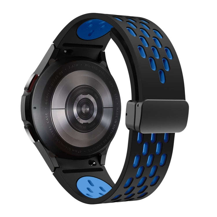 For Samsung Galaxy Watch 6 / 6 Classic Two Color Magnetic Folding Black Buckle Watch Band(Black S...