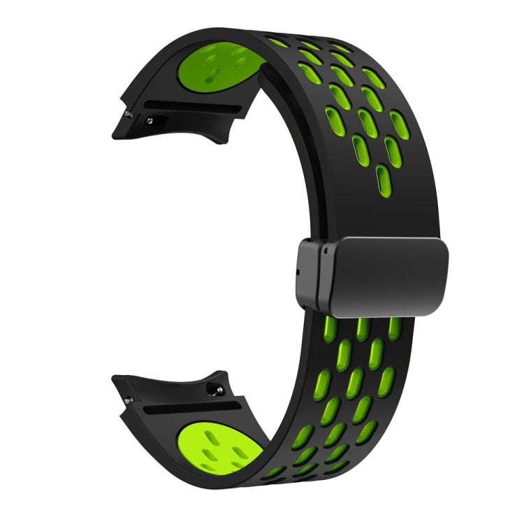 For Samsung Galaxy Watch 6 / 6 Classic Two Color Magnetic Folding Black Buckle Watch Band(Black G...