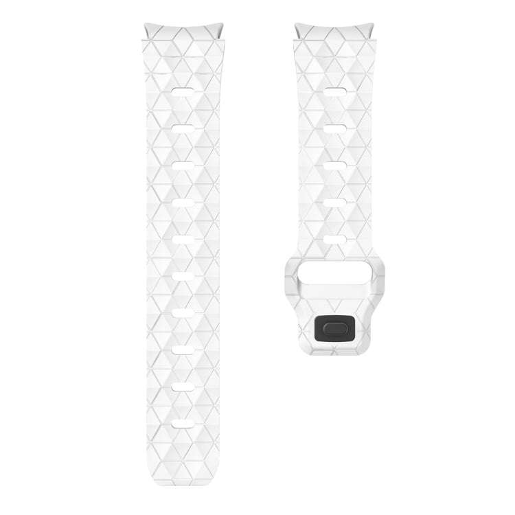 For Samsung Galaxy Watch 6 / 6 Classic Football Pattern Reverse Buckle Silicone Watch Band(White)