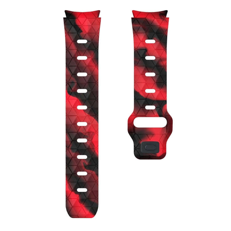 For Samsung Galaxy Watch 6 / 6 Classic Football Pattern Reverse Buckle Silicone Watch Band(Black ...