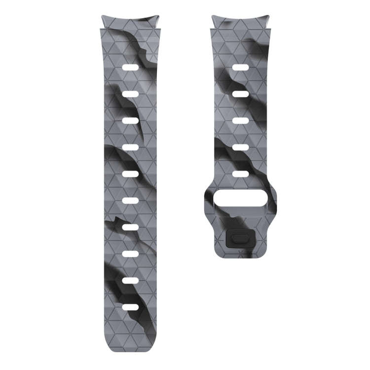 For Samsung Galaxy Watch 6 / 6 Classic Football Pattern Reverse Buckle Silicone Watch Band(Black ...