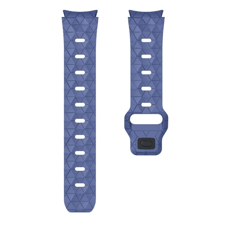 For Samsung Galaxy Watch 6 / 6 Classic Football Pattern Reverse Buckle Silicone Watch Band(Midnig...