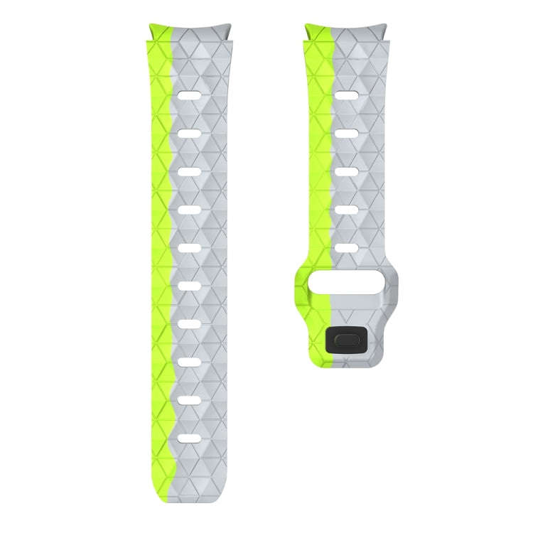 For Samsung Galaxy Watch 6 / 6 Classic Football Pattern Reverse Buckle Silicone Watch Band(Grey G...