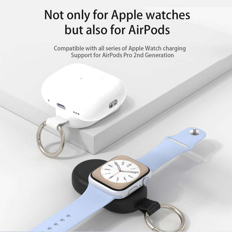 For Apple Watch / AirPods Series U16 Portable Magnetic Wireless Charger(Black)