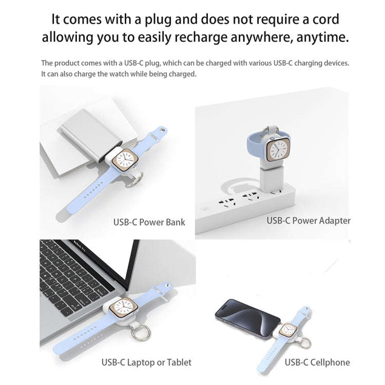 For Apple Watch / AirPods Series U16 Portable Magnetic Wireless Charger(White)
