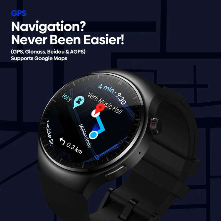 Zeblaze Thor Ultra 1.43 inch AMOLED Screen Android Smart Watch, Silicone Strap(Black)