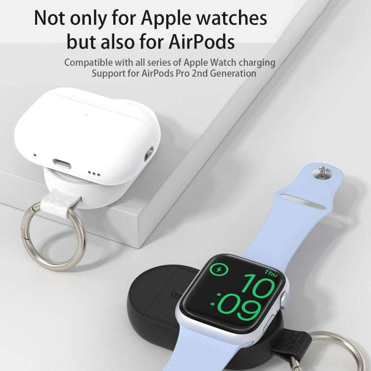For Apple Watch / AirPods Series U20A Portable Magnetic Wireless Charger(Black)