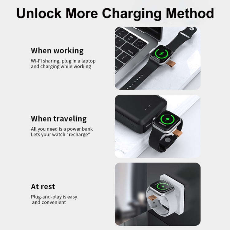 For Apple Watch Series X52 Portable Wireless Charger(White)