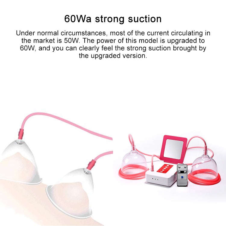 Portable USB Charging Chest Electric Massage Instrument, Style:Remote Control(C Cup)