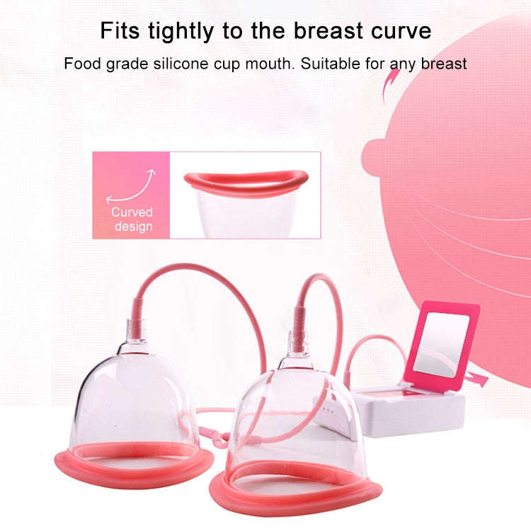 Portable USB Charging Chest Electric Massage Instrument, Style:Remote Control(C Cup)