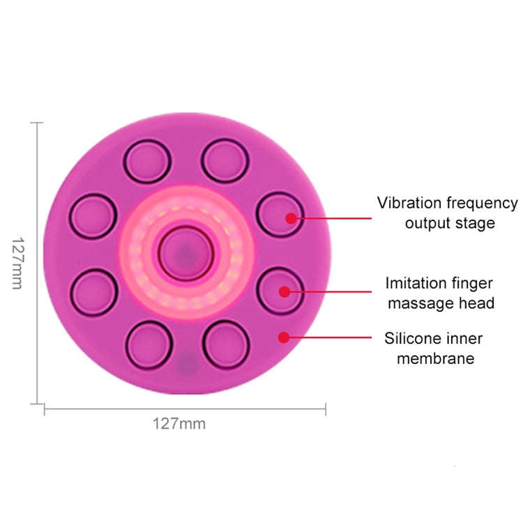 Bluetooth  Breast Massager with Anti-sagging And Remote Control, Style:APP Models(Purple)