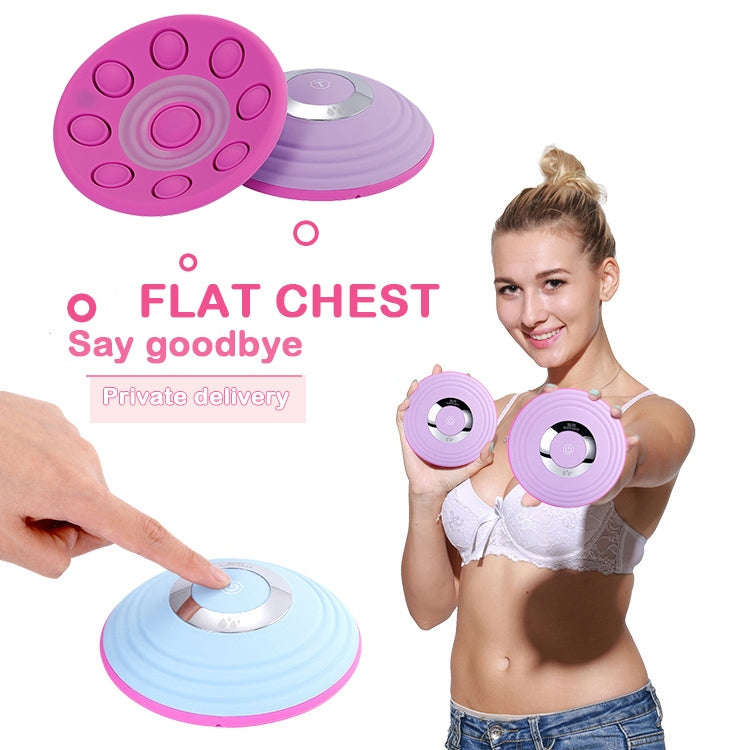 Bluetooth  Breast Massager with Anti-sagging And Remote Control, Style:APP Models(Purple)