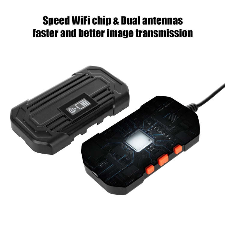 F240 3.9mm HD 1080P IP67 Waterproof WiFi Direct Connection Digital Endoscope, Cable Length:2m(Black)