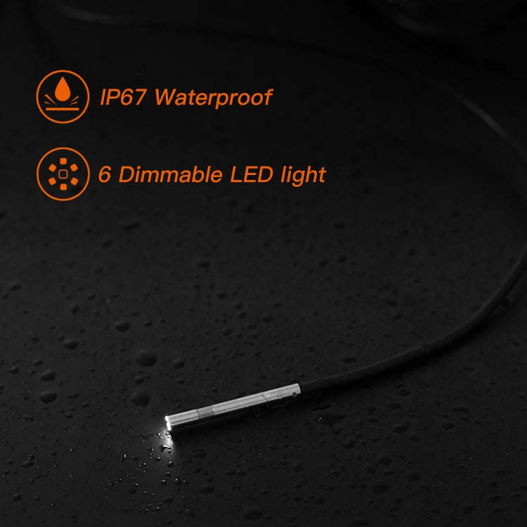F240 3.9mm HD 1080P IP67 Waterproof WiFi Direct Connection Digital Endoscope, Cable Length:2m(Black)