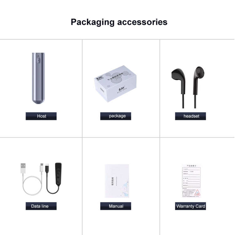 JNN Q72 HD Noise Reduction Long Standby Smart Voice Recorder Recording Device, Capacity:16GB