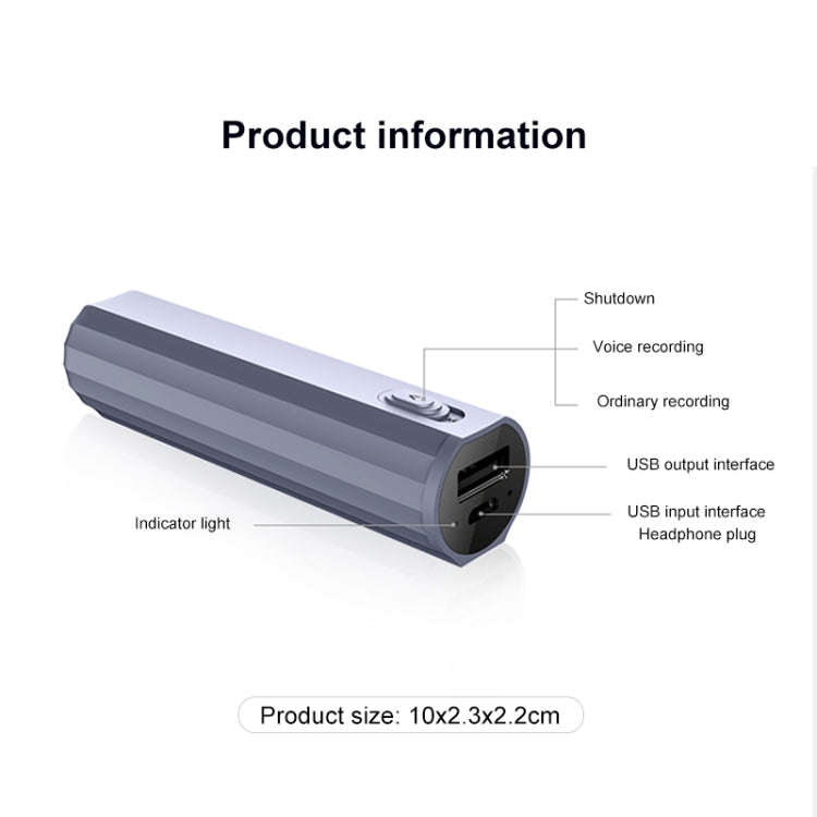 JNN Q72 HD Noise Reduction Long Standby Smart Voice Recorder Recording Device, Capacity:16GB