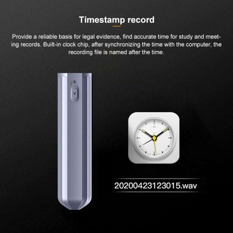 JNN Q72 HD Noise Reduction Long Standby Smart Voice Recorder Recording Device, Capacity:32GB (Black)