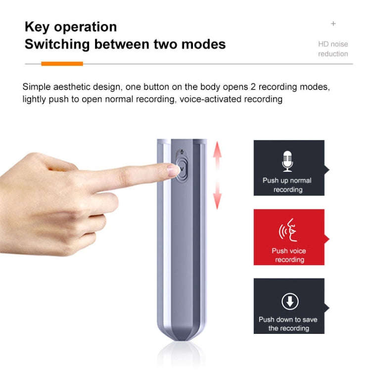 JNN Q72 HD Noise Reduction Long Standby Smart Voice Recorder Recording Device, Capacity:32GB (Black)