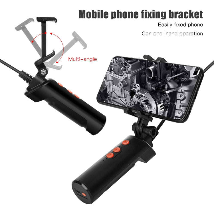 F280 1080P IP68 Waterproof Dual Camera WiFi Digital Endoscope, Length:5m Snake Tube(Black)