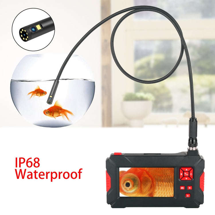 P30 8mm 1080P IP68 Waterproof 4.3 inch Screen Dual Camera Digital Endoscope, Length:1m Snake Tube...