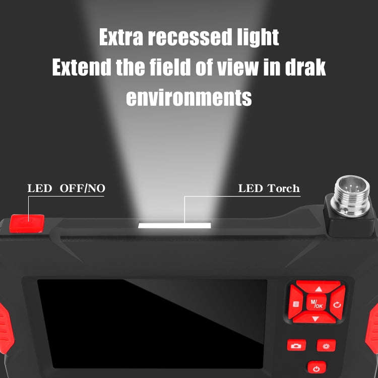 P30 8mm 1080P IP68 Waterproof 4.3 inch Screen Dual Camera Digital Endoscope, Length:3m Snake Tube...