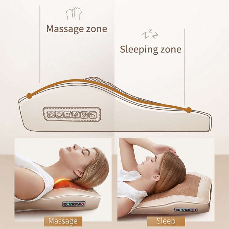 Multifunctional Mini Massage Pillow Neck and Shoulder Cervical Massager, Plug Type:AU Plug(Black)