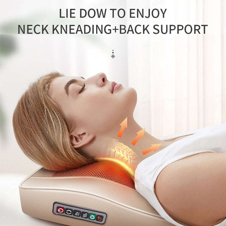 Multifunctional Mini Massage Pillow Neck and Shoulder Cervical Massager, Plug Type:AU Plug(Black)