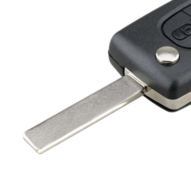Car 3-button Folding Key Shell Remote Control Case with Slot without Holder for Peugeot / Citroen