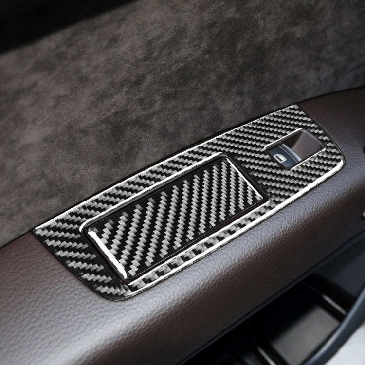 6 in 1 Car Carbon Fiber Window Glass Lifter Panel Decorative Sticker for Audi Q7 2008-2015, Left ...