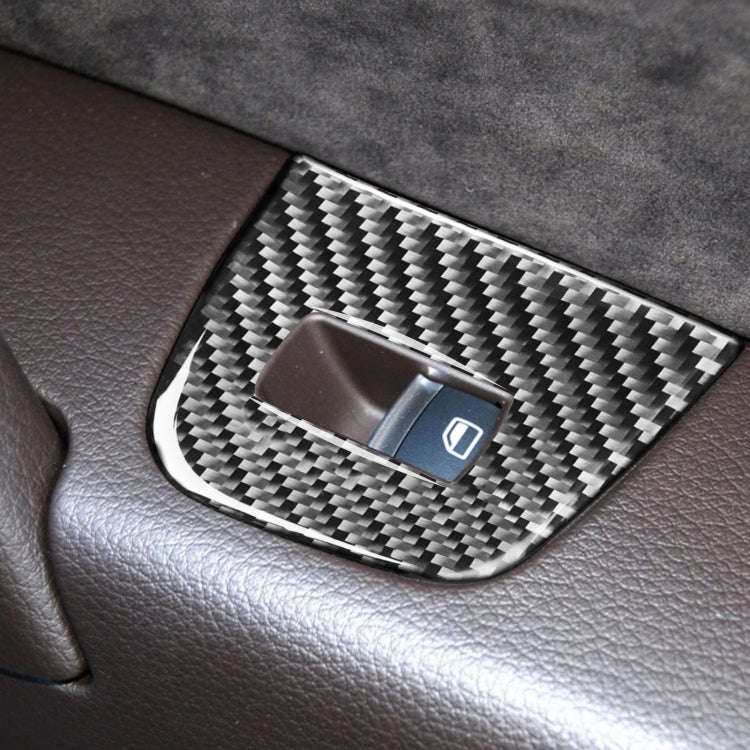 6 in 1 Car Carbon Fiber Window Glass Lifter Panel Decorative Sticker for Audi Q7 2008-2015, Left ...