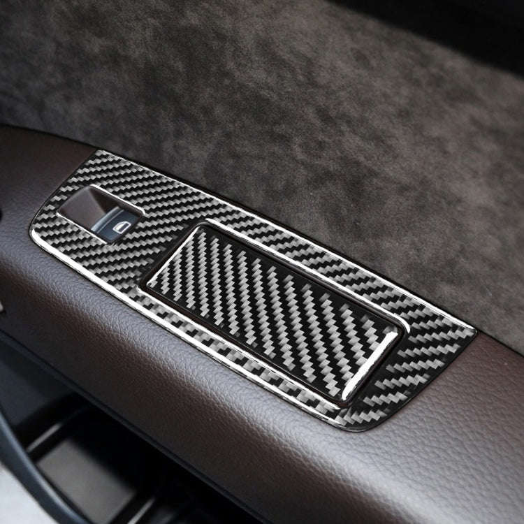 6 in 1 Car Carbon Fiber Window Glass Lifter Panel Decorative Sticker for Audi Q7 2008-2015, Right...