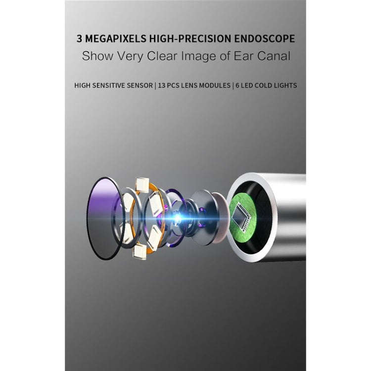 Bebird C3 Pro 2.4G 3.5mm Wireless Wifi High-definition Visual Ear Spoon 3 Million Pixels Out Ear ...