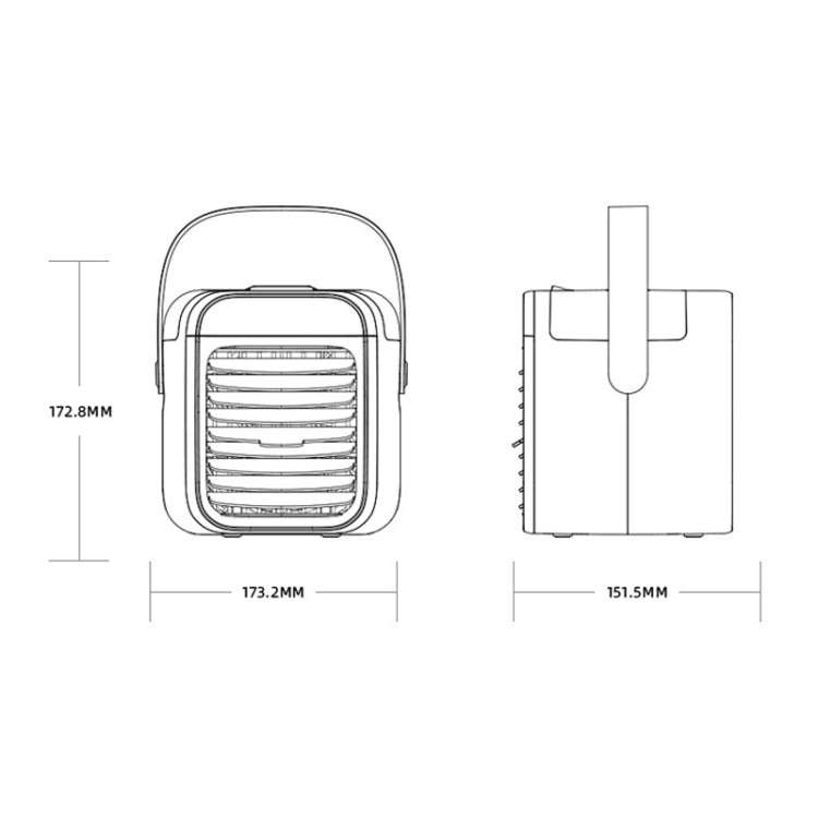 BD-F26 Portable Humidifier Fan Water Replenishment Instrument (White)