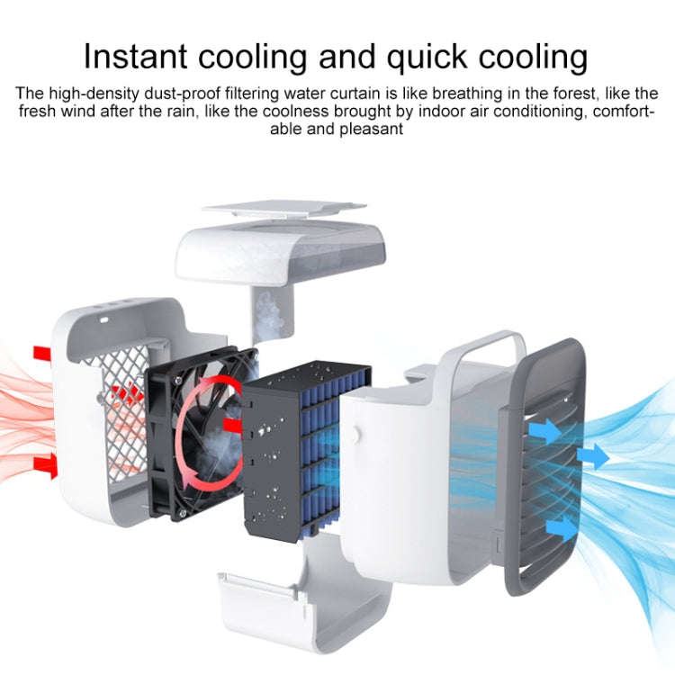 BD-F26 Portable Humidifier Fan Water Replenishment Instrument (White)