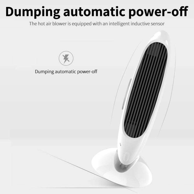 1000W Winter Mini Electric Fan Heater Desktop Household Radiator Energy Saving, UK Plug (White)