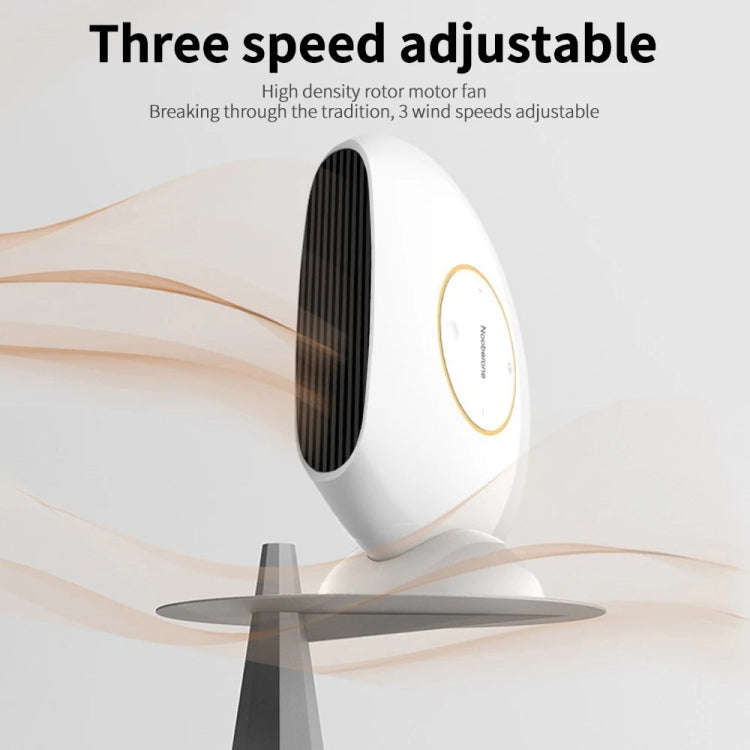 1000W Winter Mini Electric Fan Heater Desktop Household Radiator Energy Saving, UK Plug (White)