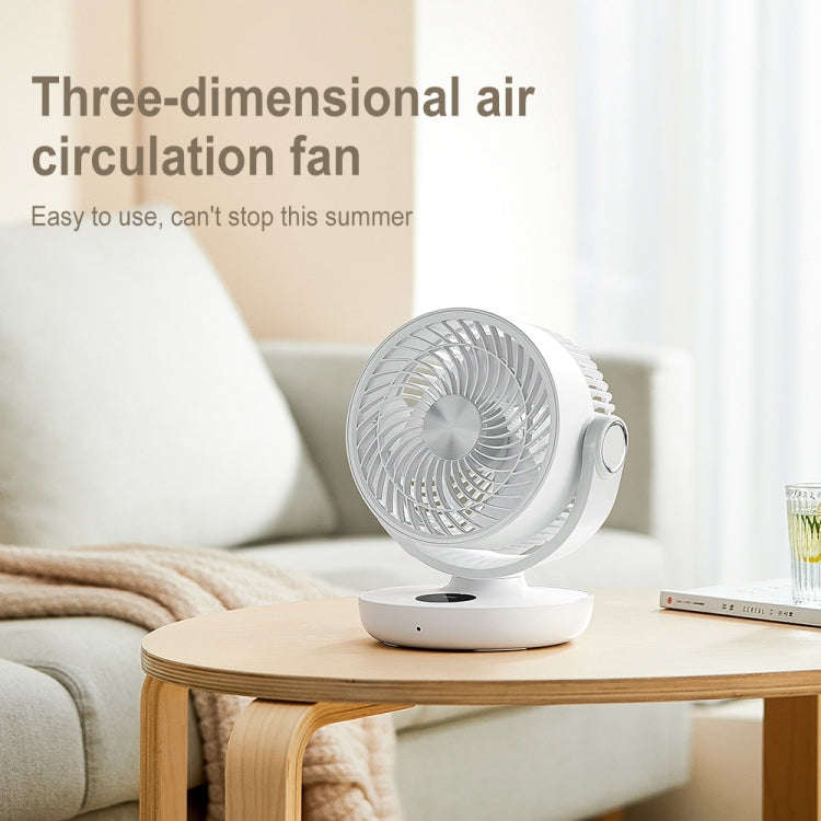 WT-F44 Adjustable Desktop LED Smart Digital Display Air Circulation Electric Fan, 3 Speed Control...