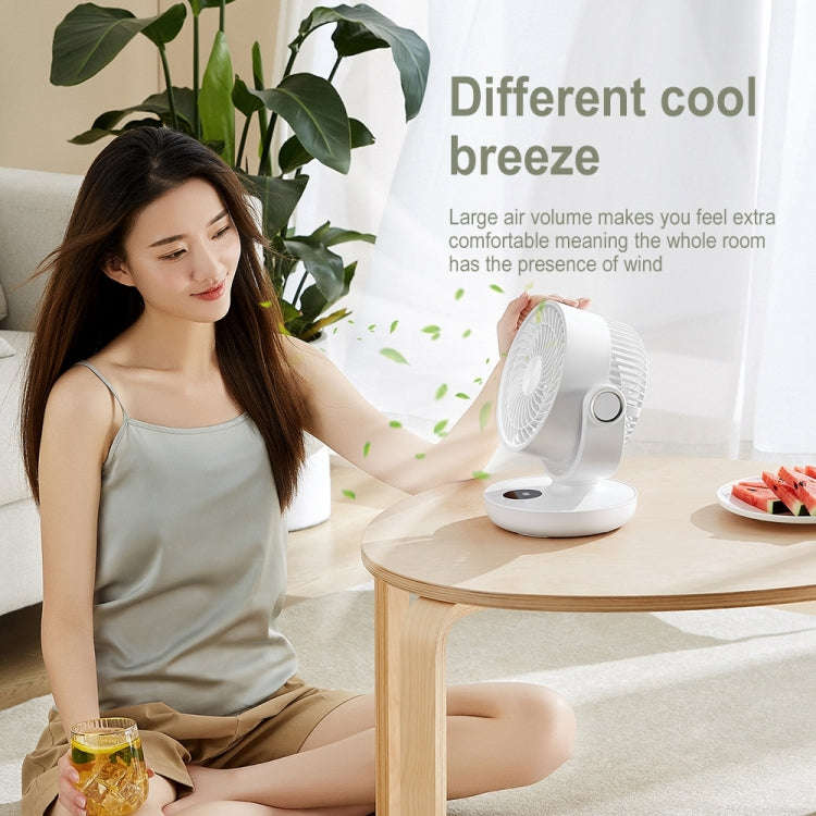 WT-F44 Adjustable Desktop LED Smart Digital Display Air Circulation Electric Fan, 3 Speed Control...