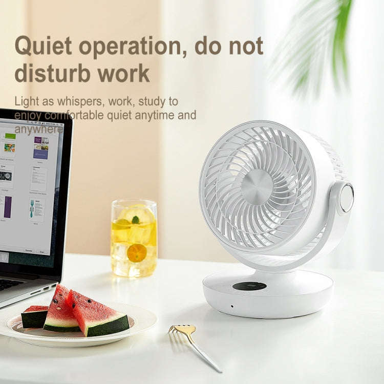 WT-F44 Adjustable Desktop LED Smart Digital Display Air Circulation Electric Fan, 3 Speed Control...