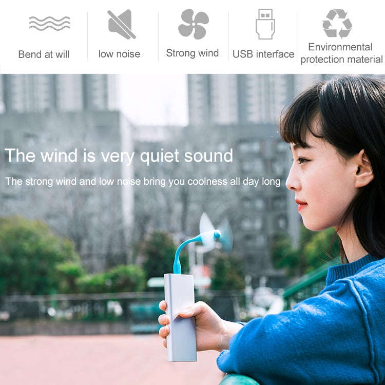 Original Xiaomi Mijia Portable Mini Mute USB Electric Fan (White)