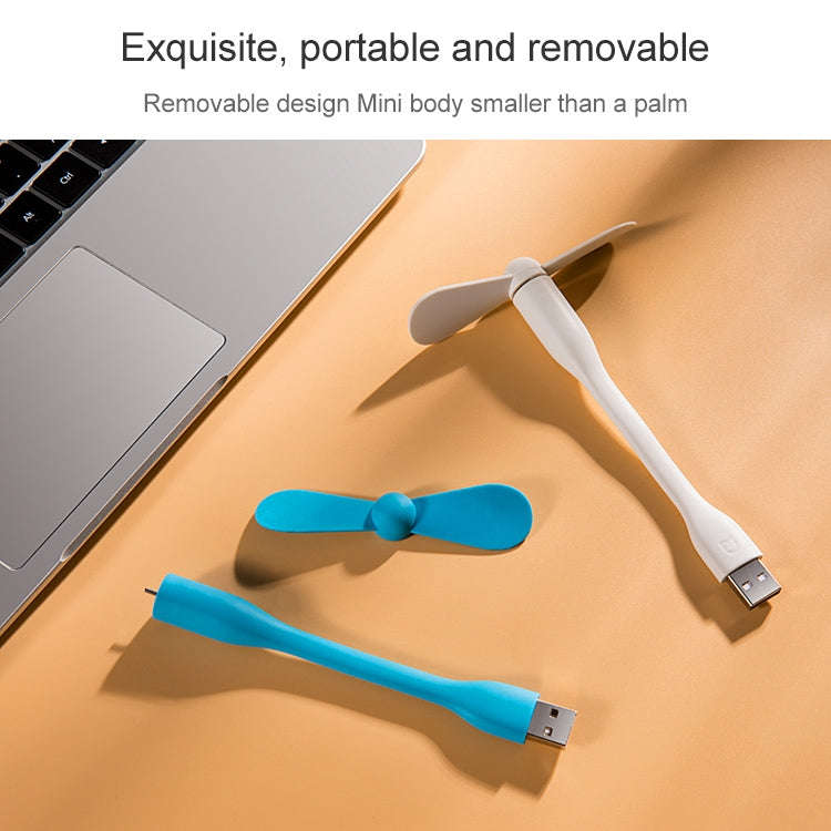 Original Xiaomi Mijia Portable Mini Mute USB Electric Fan (White)