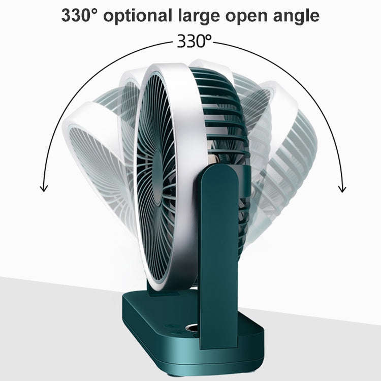 F701 Desktop Electric Fan with LED Display (Green)
