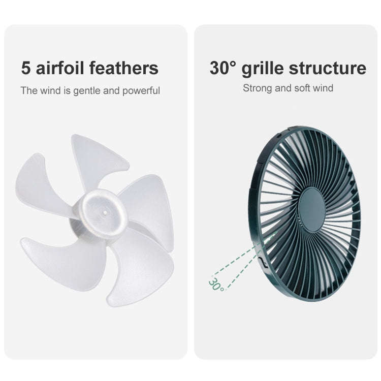 F701 Desktop Electric Fan with LED Display (Green)