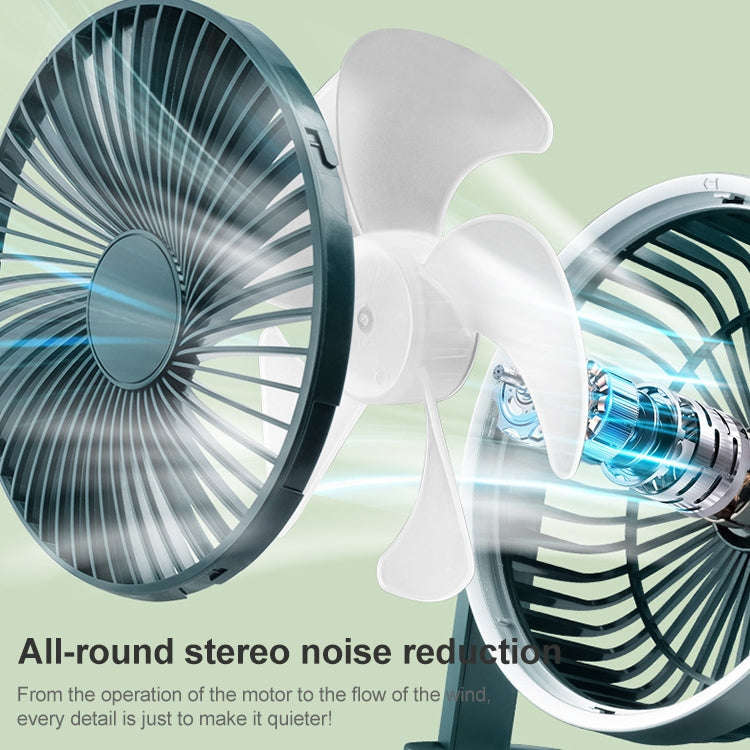 F701 Desktop Electric Fan with LED Display (Green)