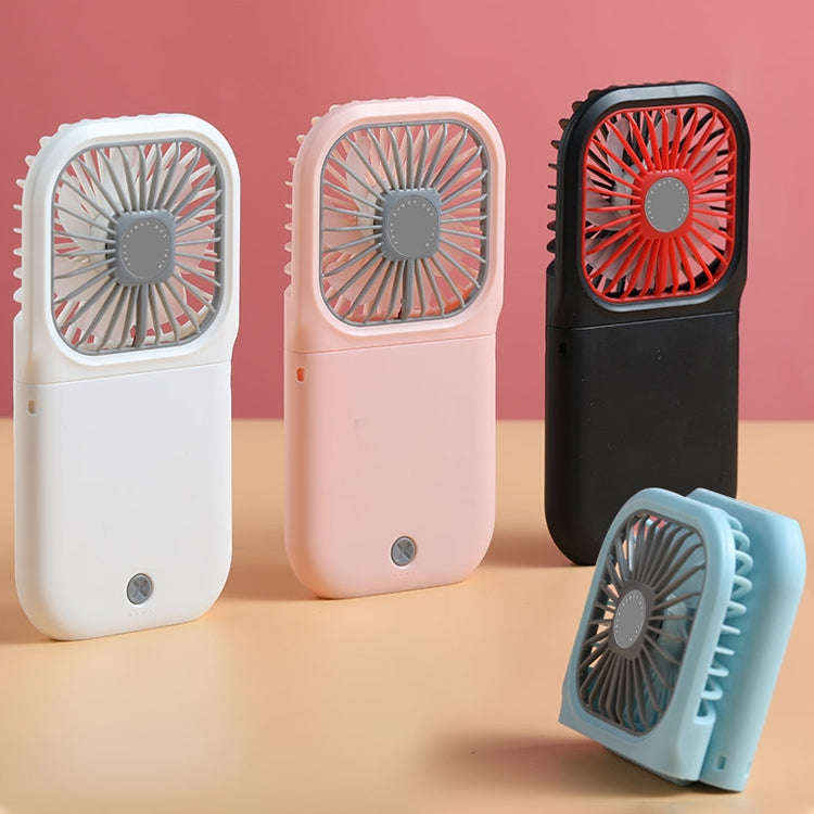 F20 Electroplating Handheld Fan Portable Desktop Folding Mute USB Hanging Neck Fan (Blue)